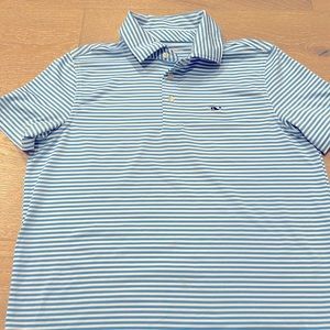 Vineyard Vines blue and white striped polo - like new